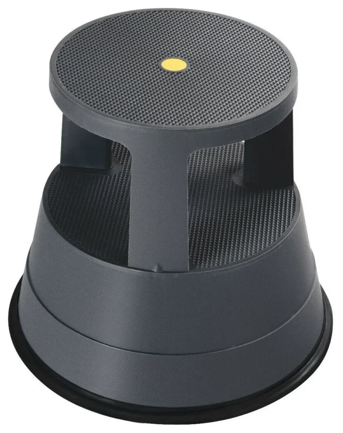 Costway Kick Stool Rolling Step w/Non-Slip Rubber Platform 330LBS Capacity Gray - Image 1