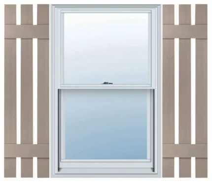 Custom, Three Board Spaced, Board-n-Batten Shutters, Clay, 36"x12"
