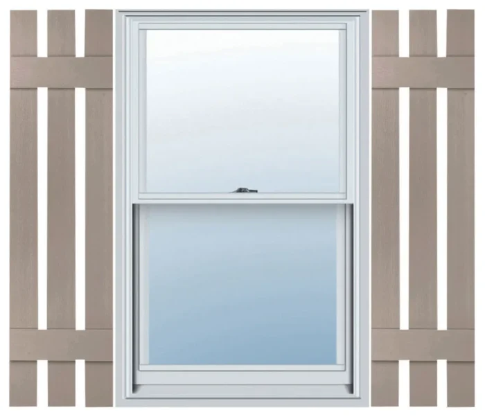 Custom, Three Board Spaced, Board-n-Batten Shutters, Clay, 36"x12" - Image 1