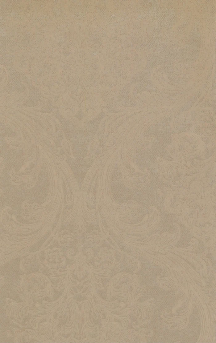 Damask, Traditional  Prepasted Color Beige Wallpaper Sample - Image 1
