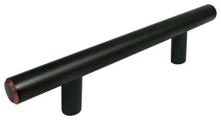 Dark Oil Rubbed Bronze Stainless Steel Solid Bar Pull, 5"-128mm