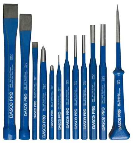 Dasco Pro 88 Punch and Chisel Kit, High Carbon Steel, 12-Piece