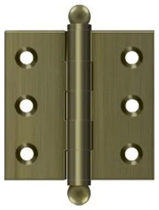 Deltana CH2020 2" x 2" Solid Brass Cabinet Hinge - Antique Brass