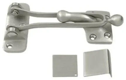 Deltana DG525 5" Solid Brass Door Guard Latch - Satin Nickel