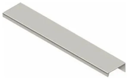 Deltana MP9116 Modern 9-1/16"L Finger Angle Cabinet Pull - Satin Nickel