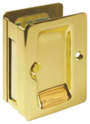Deltana SDPA325 3-1/4 Inch Tall Adjustable Pocket Door Lock for - Brass