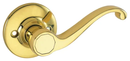 Design House 775338 Scroll Series Dummy Lever - Polished Brass