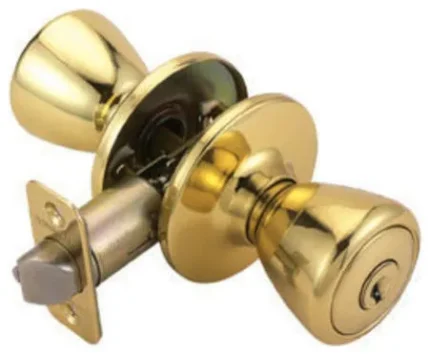 Design House 782755 Tulip Series Entry Fits Doors 1-3/8" to - Polished Brass