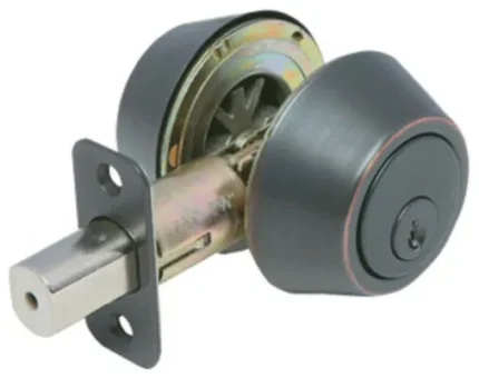 Design House 791673 Double Cylinder Deadbolt Reversible for Left - Oil Rubbed