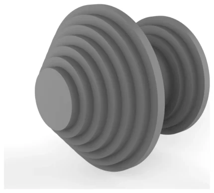 Designer Cabinet Knob, Matte Gray