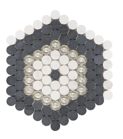 Designer Hexagon Imagination Mosaic, Archer, Sample