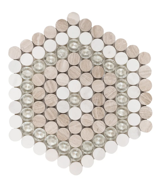 Designer Hexagon Imagination Mosaic, Set of 4, Lubbock - Image 1
