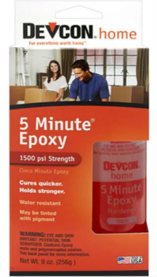 Devcon® 20945 5-Minute® Fast Drying Epoxy, Clear, 9 Oz