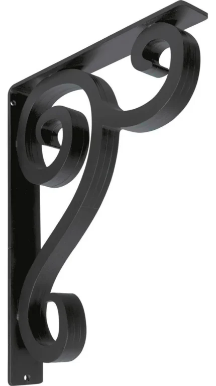 Devon Triple, Wrought Iron Bracket, Triple Center Brace, 2"W x12"Dx15"H, Single