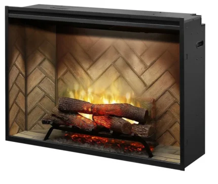 Dimplex Revillusion™ 42" Built-in Electric Firebox with Herringbone Brick Liner