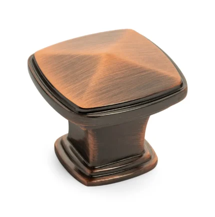 Diversa Hardware Traditional Antique Copper Cabinet Hardware, Square Knob