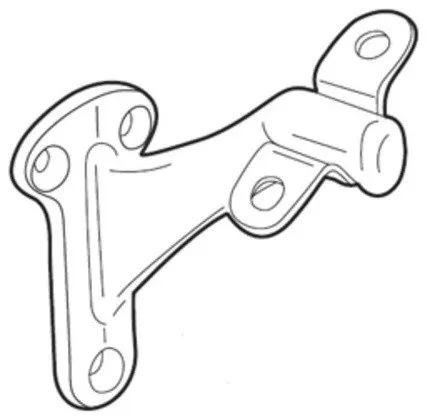 DON-JO 130 Die Cast Handrail Bracket - Nickel