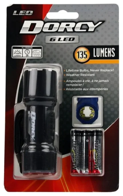 Dorcy 41-4242 LED Flashlight, Assorted Colors, Plastic