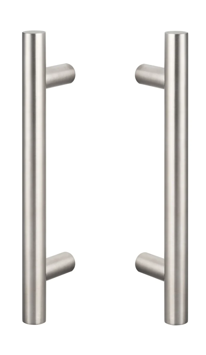 Double Sided Barn Door Ladder Handle, Satin Stainless - Image 1