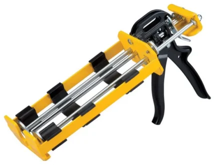 Dripless DC600 Dual Component Epoxy Gun, Yellow, Aluminum