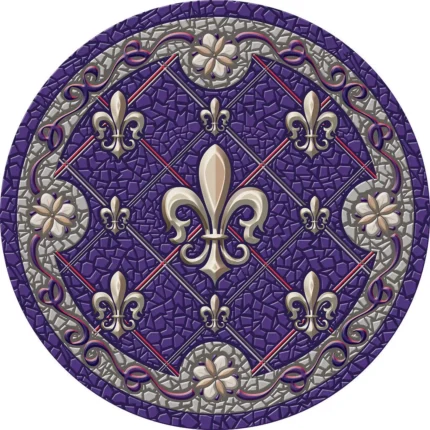 Drop-In Fleur de Lis Vinyl Swimming Pool Mat, 29" X 29"