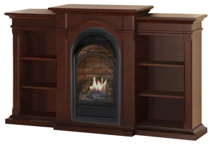 Duluth Forge Dual Fuel Ventless Gas Fireplace, 15,000 BTU, T-Stat, Chocolate