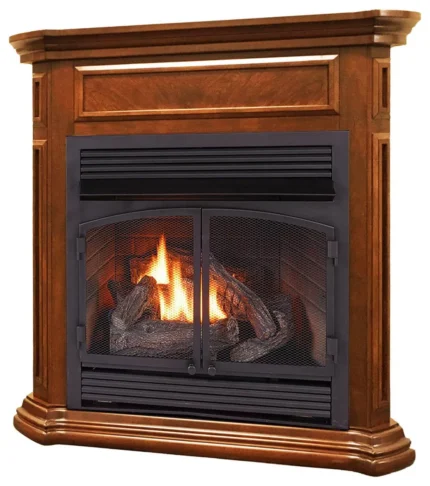 Duluth Forge Dual Fuel Ventless Gas Fireplace, 32,000 BTU, Remote, Apple Spice