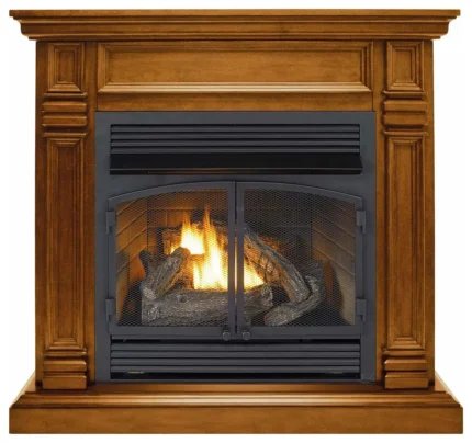 Duluth Forge Dual Fuel Ventless Gas Fireplace, 32,000 BTU, Remote, Apple Spice