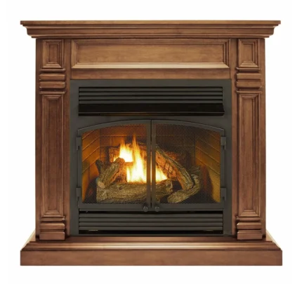 Duluth Forge Dual Fuel Ventless Gas Fireplace-32,000 BTU, Remote, Toasted Almond