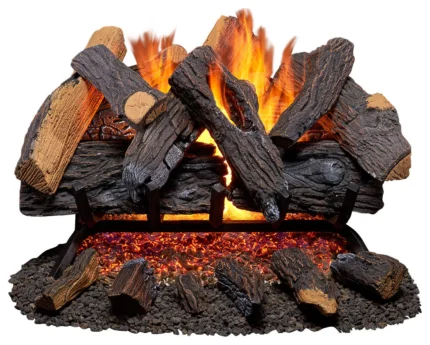 Duluth Forge Vented Natural Gas Fireplace Log Set, 24" 55,000 BTU