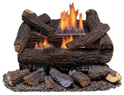 Duluth Forge Ventless Natural Gas Log Set, 18" 30,000 BTU, Manual