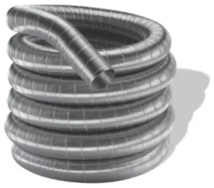 DuraVent 6DFA-50 6" Inner Diameter - DuraFlex AL Flexible Liner - Aluminum