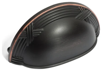 Dynasty Hardware P-3455-12P Ribbon & Reed Cabinet Bin Pull Venetian Bronze