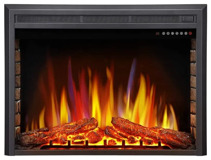 Electric Fireplace Insert, Freestanding Recessed Electric Stove Heater, LED - Image 1