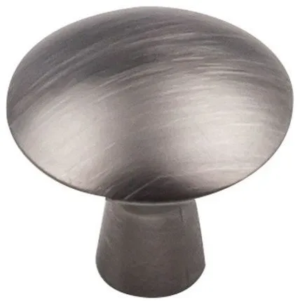 Elements 988 Zachary 1-1/16" Round Dome Sleek Mushroom Button - Brushed Pewter