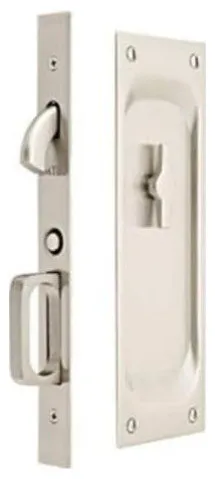 Emtek 2105-134 7-1/2 Inch Solid Brass Privacy Mortise Pocket Door - Nickel