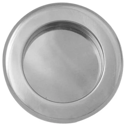 Emtek 2211 2-1/2 Inch Diameter Round Flush Door Pull - Grey