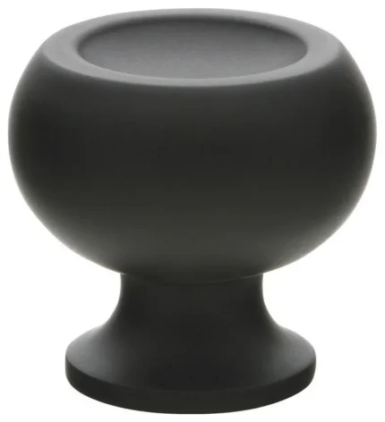 Emtek 86315 Atomic 1-1/4 Inch Mushroom Cabinet Knob - Flat Black