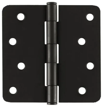 Emtek 91024 4" x 4" Plain Bearing 1/4" Radius Corners Mortise - Flat Black
