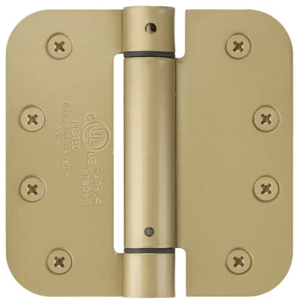 Emtek 95034 4"x4" Spring Mortise Hinge, Satin Brass