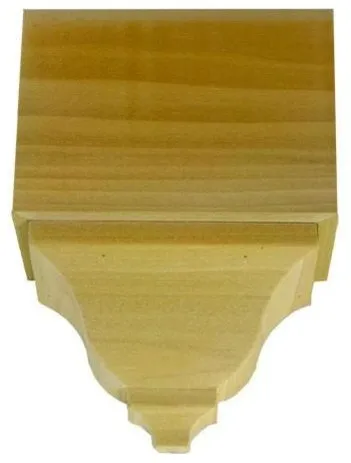 EWCR62 Crown Mid Block 3-1/2 Tall x 2-3/8 deep 4-3/4" Face Unfinished, Poplar