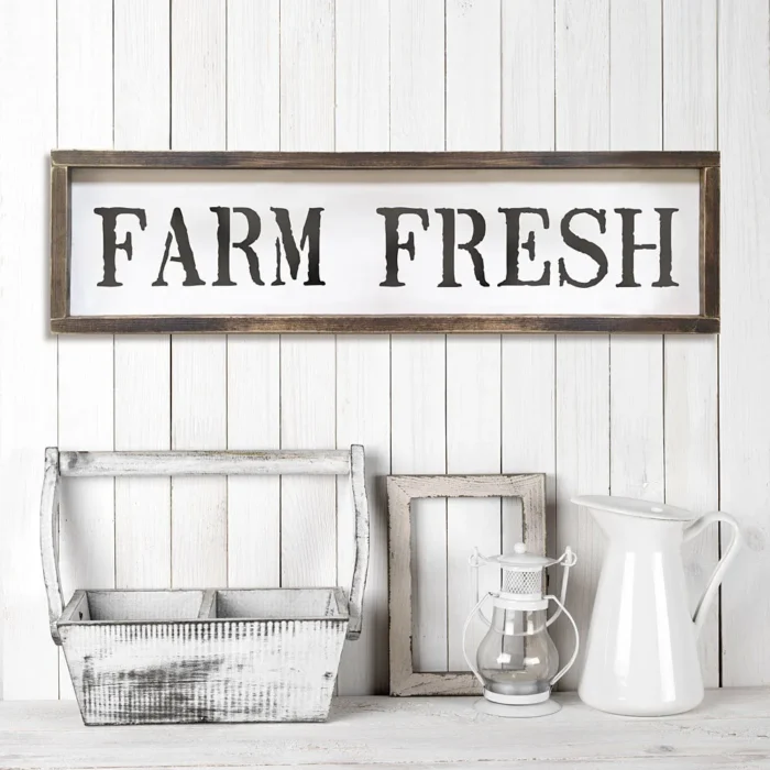 Farm Fresh Sign Stencil, DIY Vintage Decor, Small - Image 1
