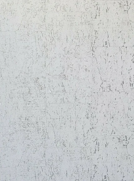 Faux Cork wallpaper white silver metallic textured 3D, 8.5" X 11" Sample