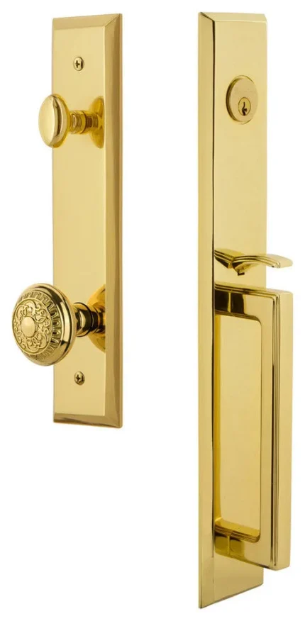 Fifth Avenue 1-Piece Dummy Handleset, D Grip and Windsor Knob, 849672