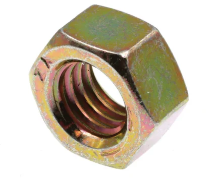 Finished Hex Nuts, Grade 8 7/16in-14 Grade 8 Yellow Zinc Pltd Stl 25PK