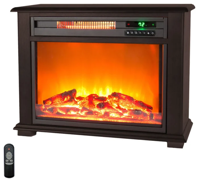 Fireplace Heater Dark Walnut - Image 1