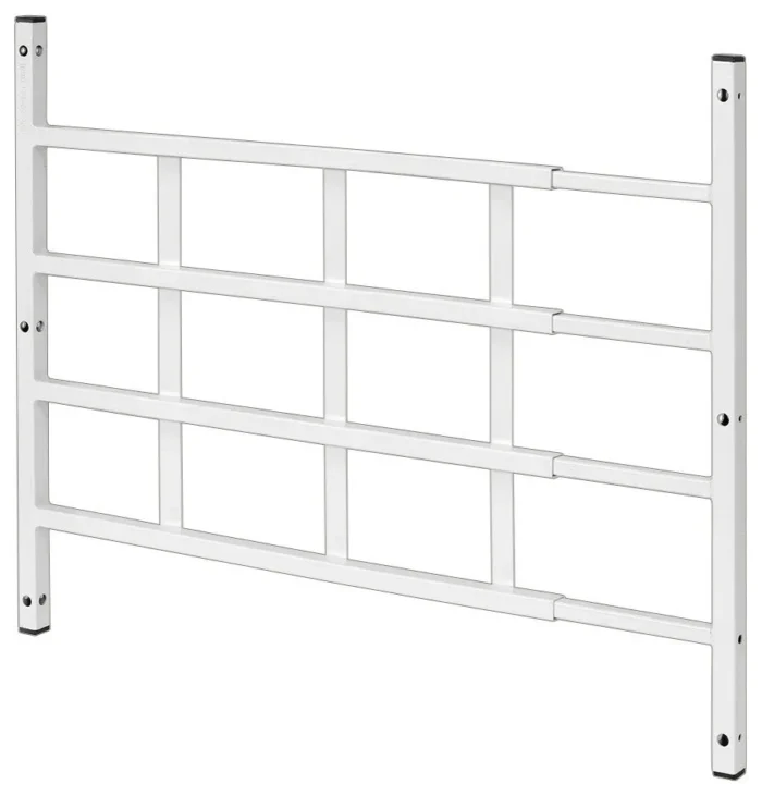 Fixed Window Guard 21-1/4"Hx32-1/2"-54"W White 4 Bar Steel - Image 1