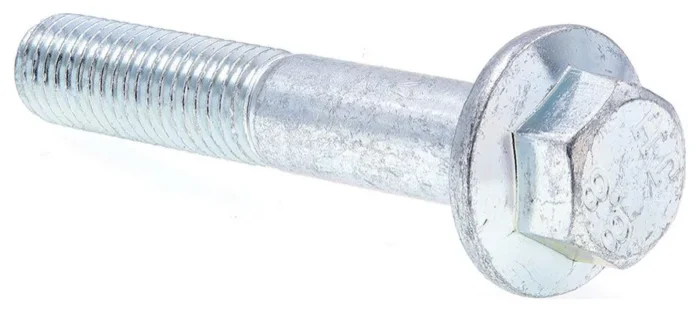 Flange Bolts, Class 8.8 Metric M12-1.75 X 70MM Zinc Plated Steel 10PK - Image 1