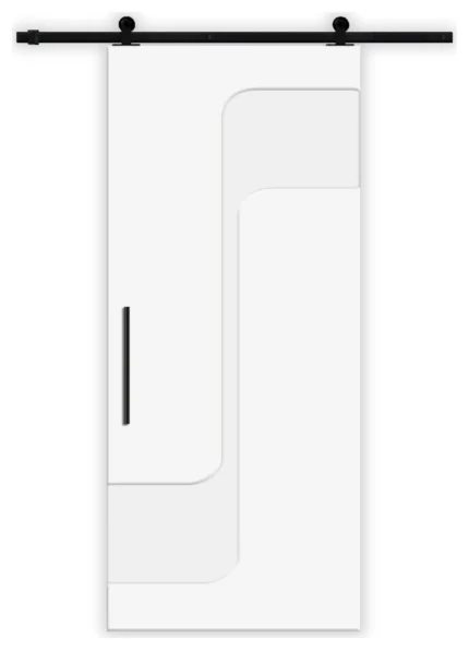 Flush barn door different colors and hardware options CNC engraving designs, 30"x81"