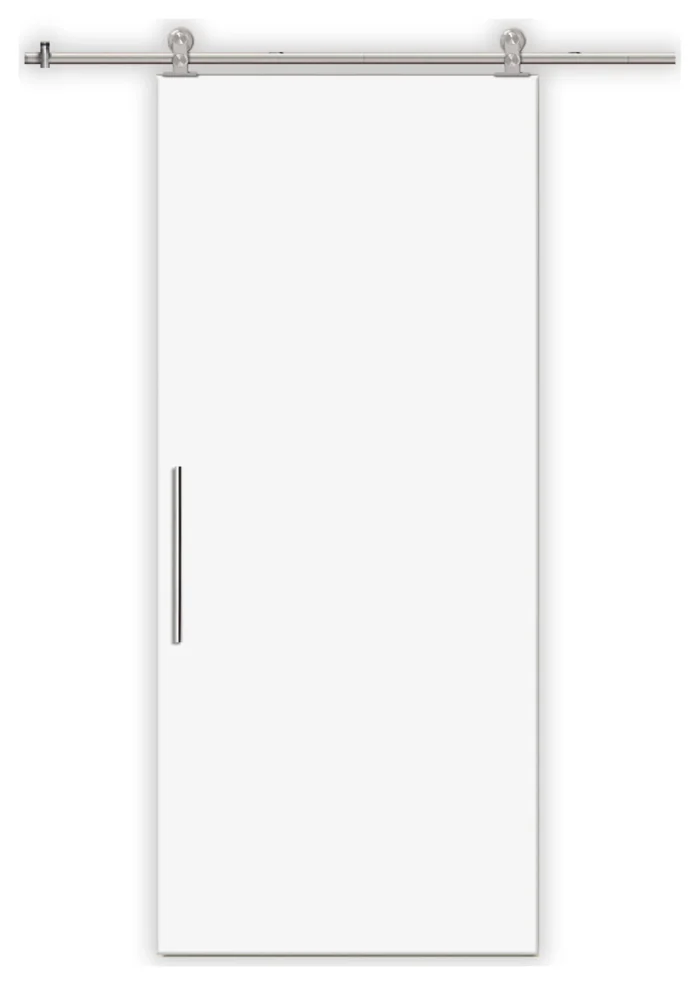 Flush barn door with CNC engraving designs different colors, hardware options., 30"x81" - Image 1